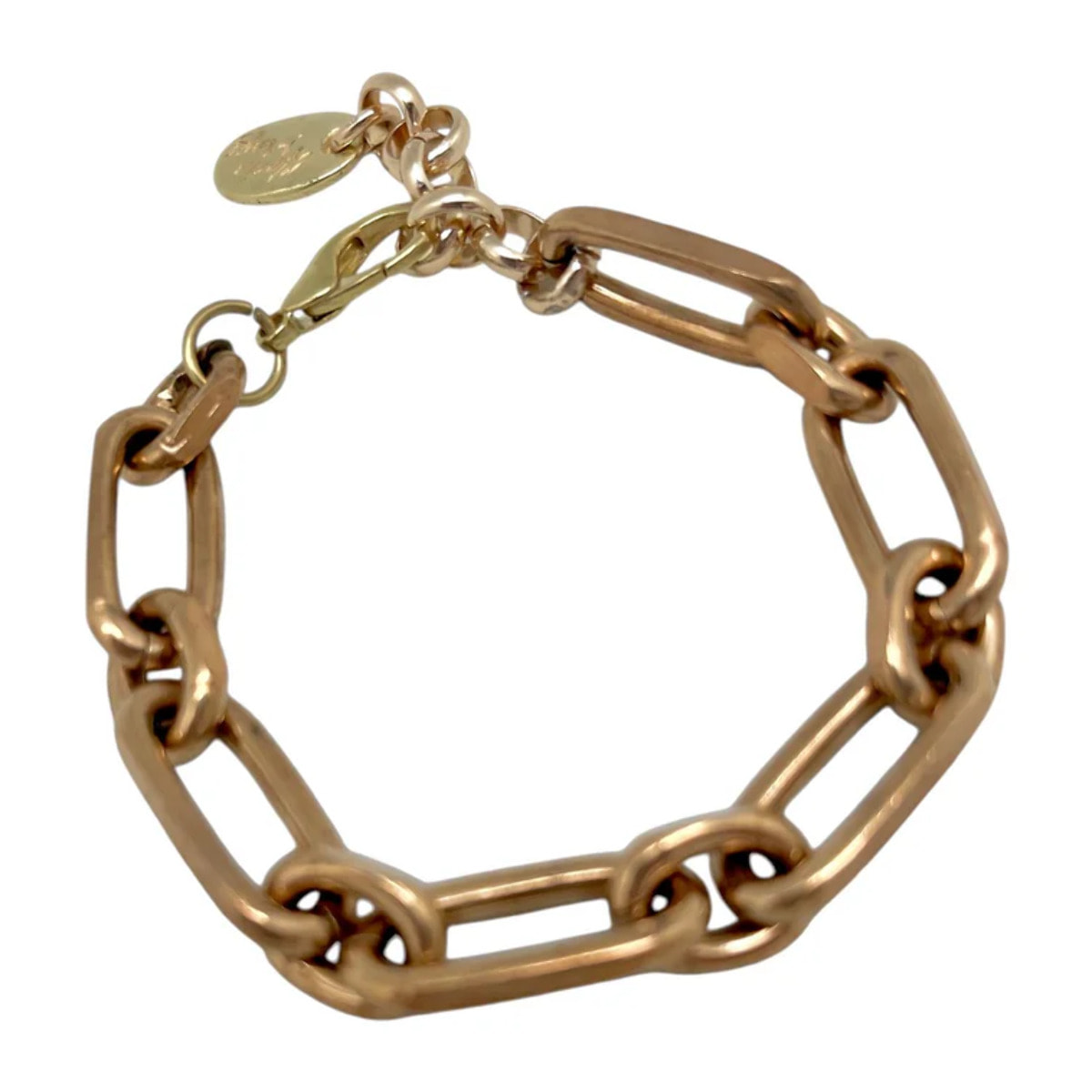 Pulsera Eslabon R chapado bronce