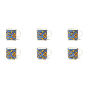 Set 6 Tazzine Caffè Excelsa – Trinacria, New Bone China Multicolore
