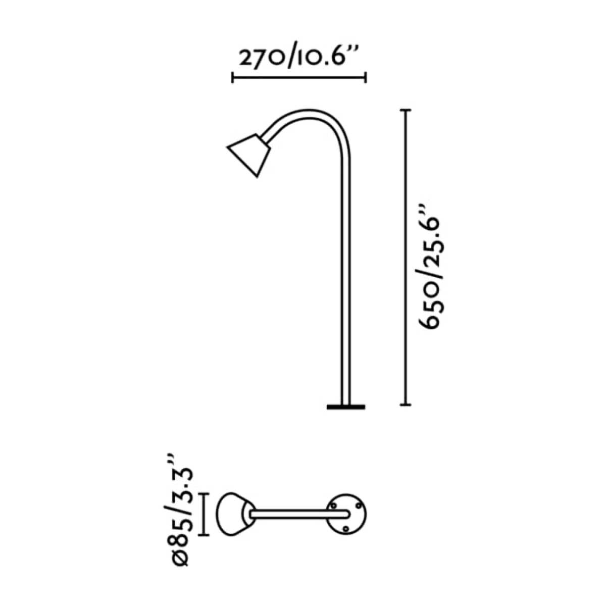 LILY 650 Baliza negra