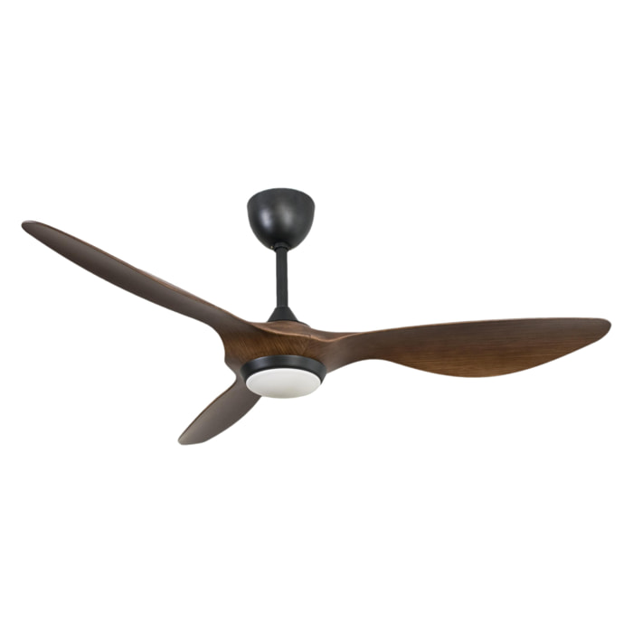 Ventilador de Techo ø132 cm con LED y Wifi Reversible Hypersilence HELIX WOOD KLASSFAN