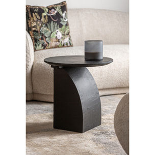 Mesa auxiliar de madera de mango en color negro de 45x45x46cm