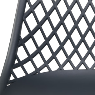 Chaise Malaga Gris - Lot De 2