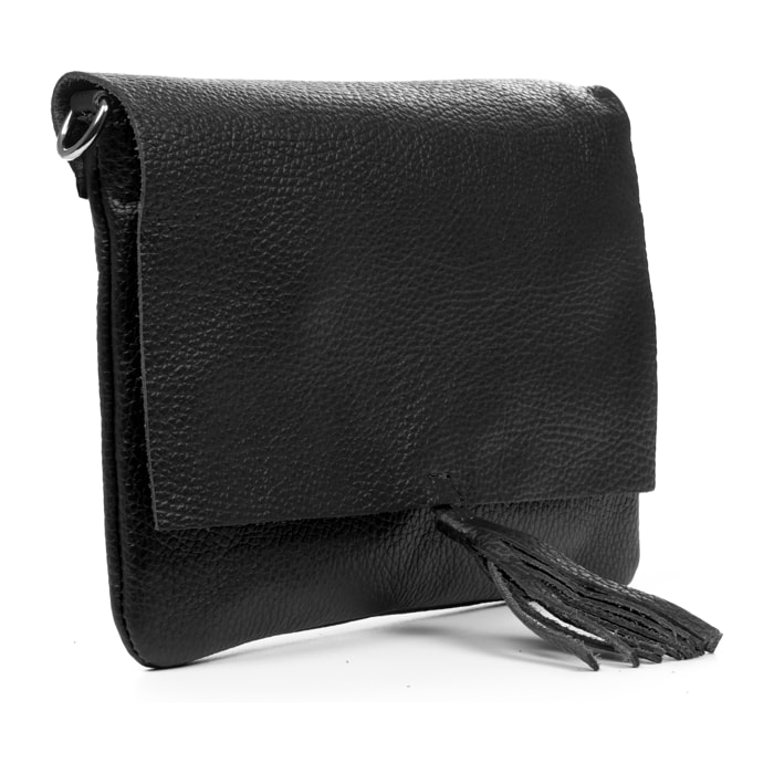 Andorno borsa a tracolla donna. Pelle autentica finitura Dollaro