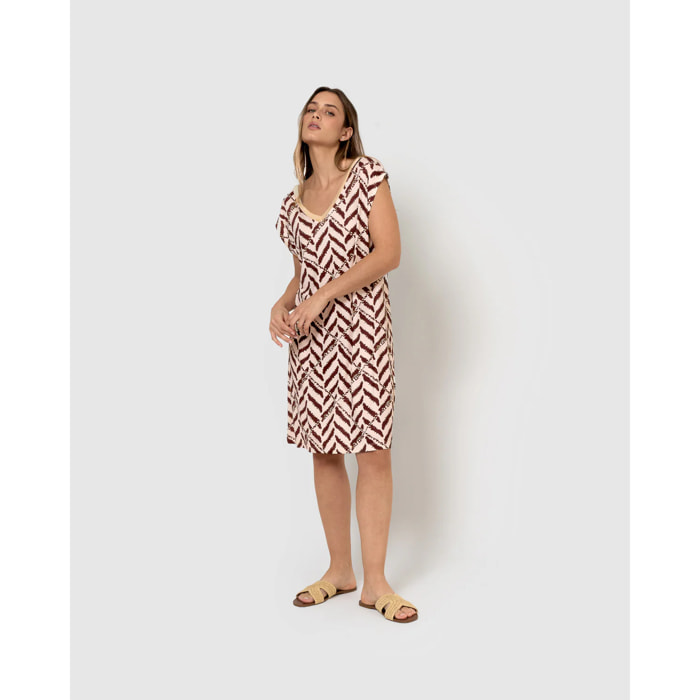 Vestido corto soft udaipur marrón