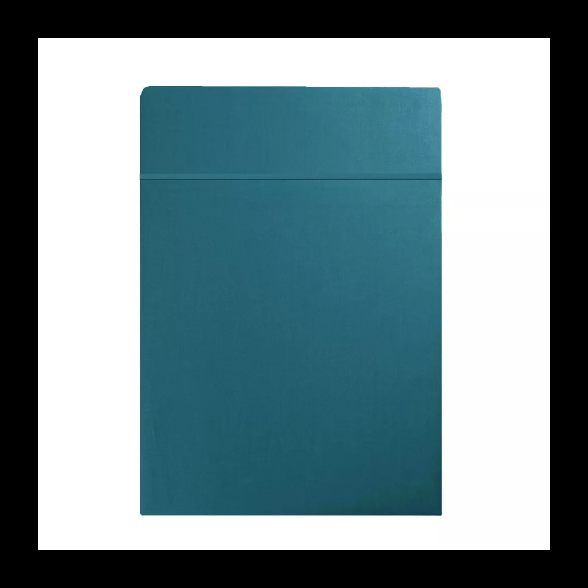 Drap plat satin de coton uni vert Ava uni canard