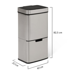 Poubelle automatique spéciale tri 72L