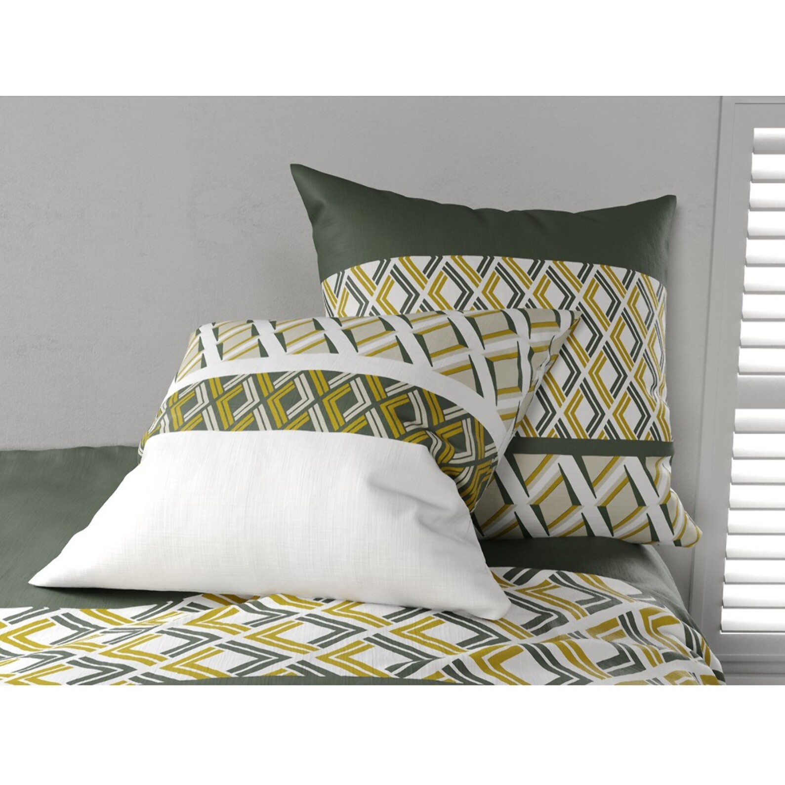 Parure Housse De Couette 3pcs 100% Coton 57 Fils Nayaa