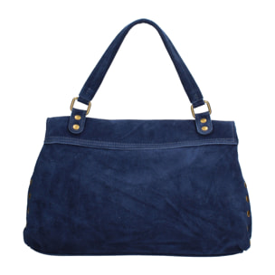 Borsa a mano da donna Made in Italy - Modello Zelia Elite - Pelle scamosciata - 37.0 x 22.0 x 15.0 cm