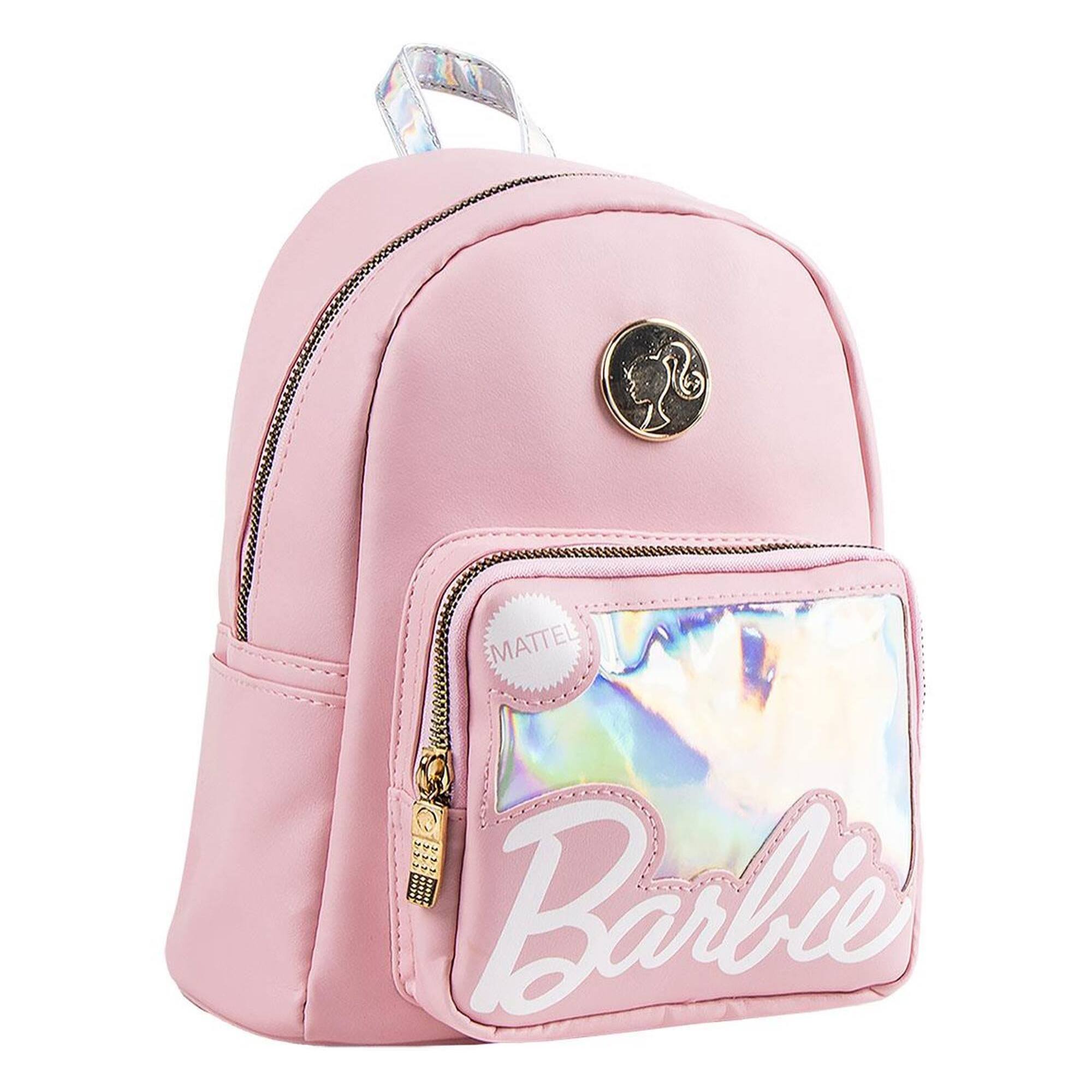 Mochila casual moda en polipiel barbie color rosa