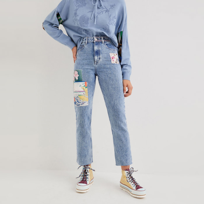 Jeans Los Angeles - modello dritto - 100% cotone - azzurro denim