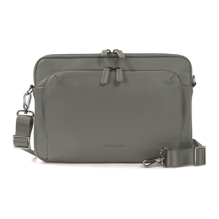 Borsa a tracolla  unisex In Vera pelle Made in Italy 34x23x8,5 cm