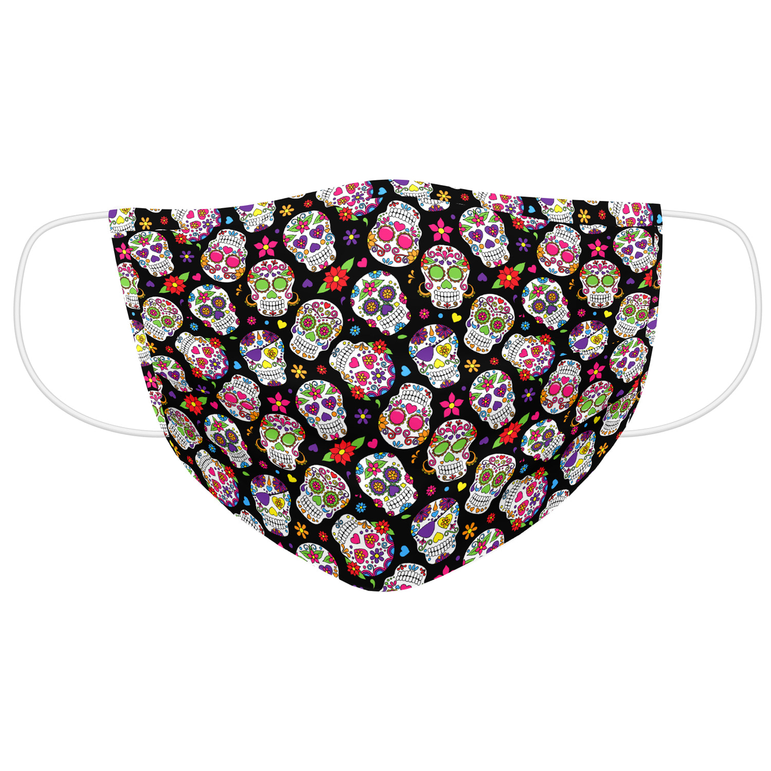 Naturals - Mascarilla Higiénica - Reutilizable - Estampada - Microfibra - Skulls CooL