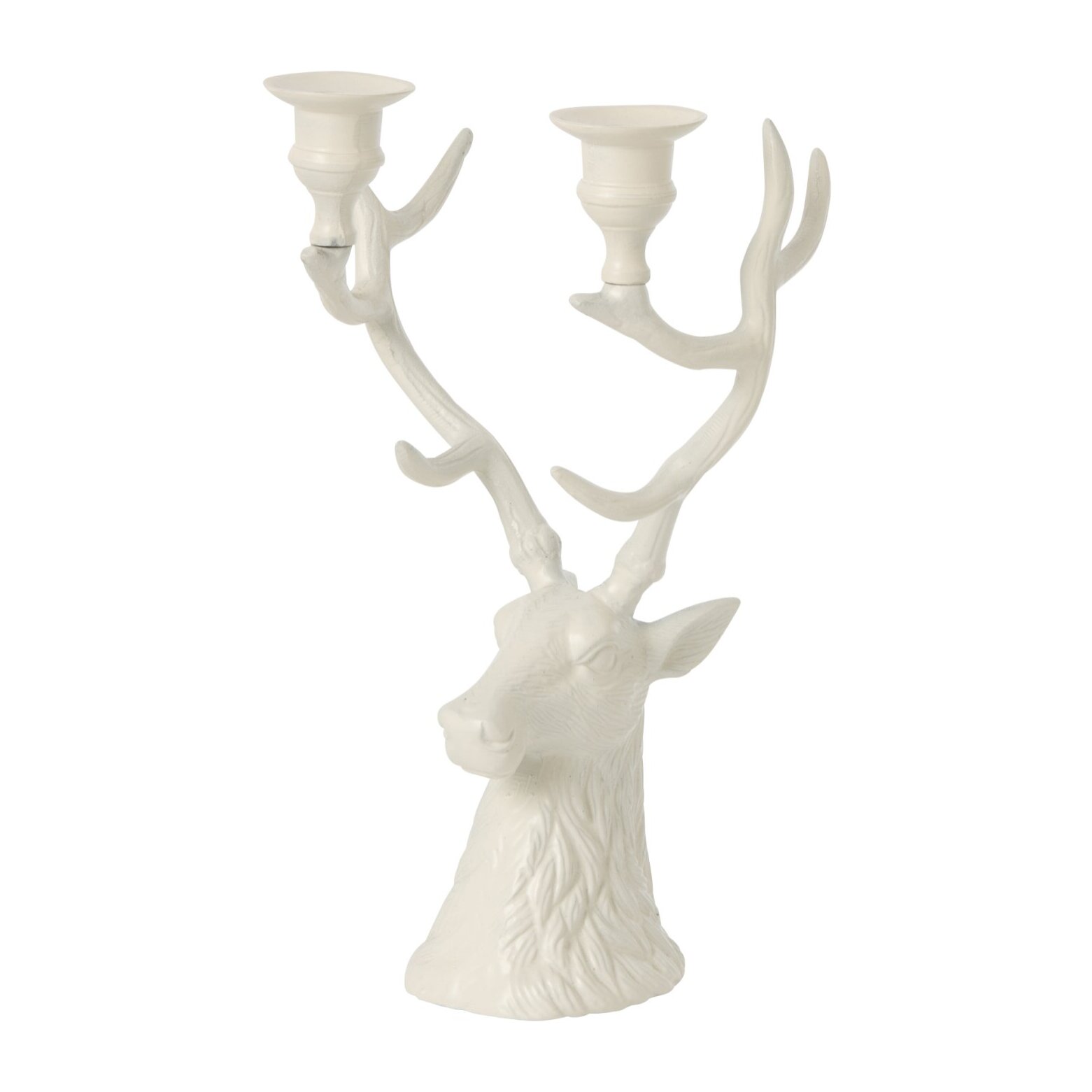 J-Line Chandelier Cerf Aluminium Blanc Cassé