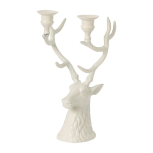 J-Line Chandelier Cerf Aluminium Blanc Cassé