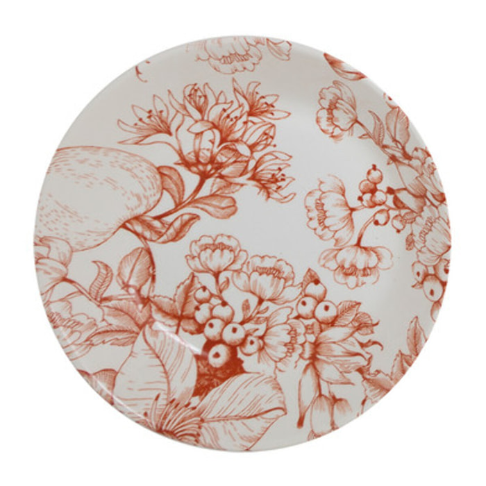 Set 6 piatti fondi Jacquard in ceramica sottosmalto
