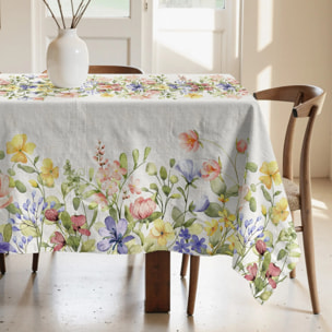Nappe anti-taches 100 % coton Flowers Cenefa Central 2
