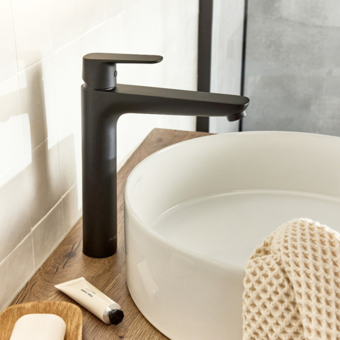 Mitigeur lavabo L July+ sans vidage Noir mat