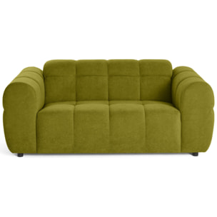 Ray - canapé droit 2 places en tissu texturé - Vert