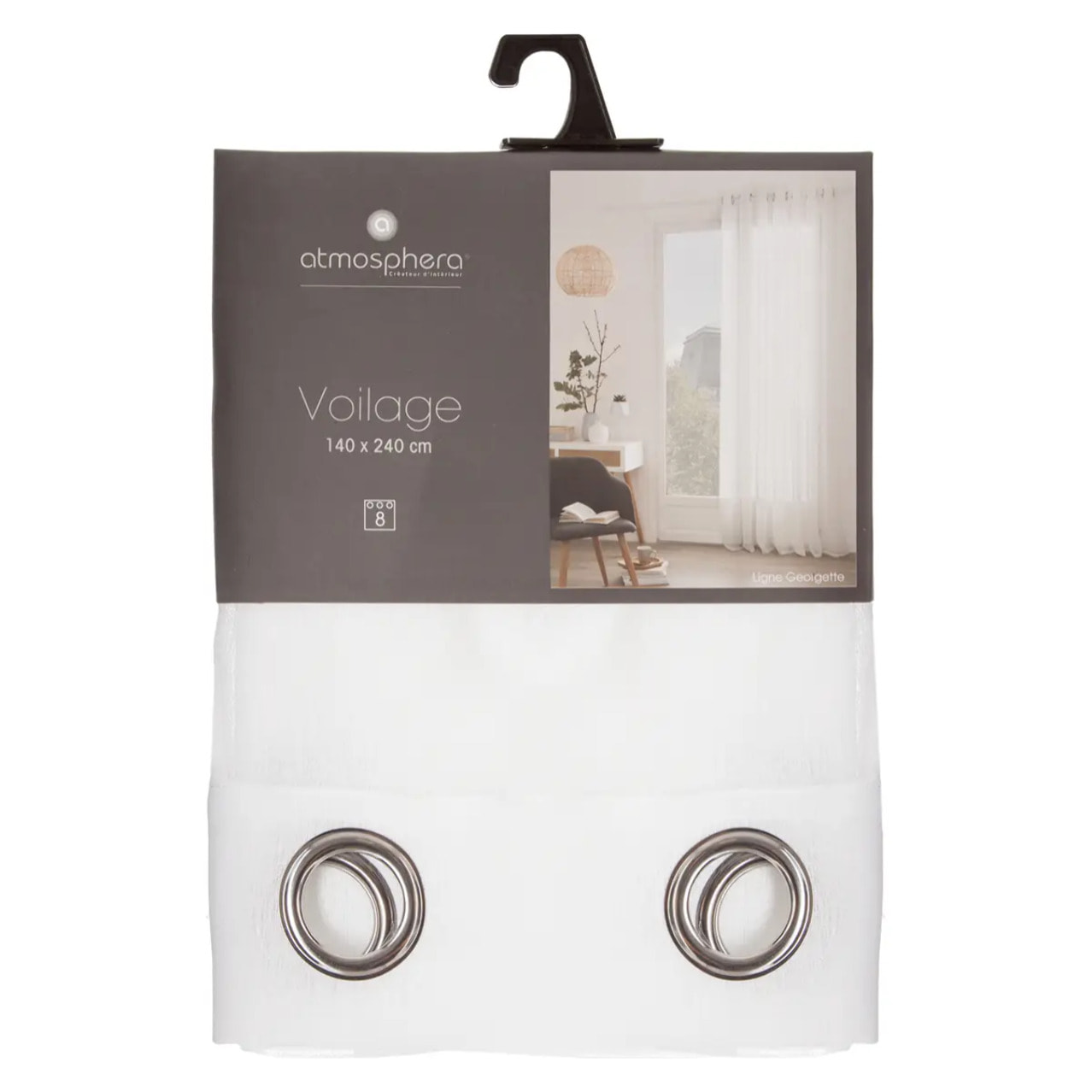 Voilage "Georgette" blanc 140x240cm