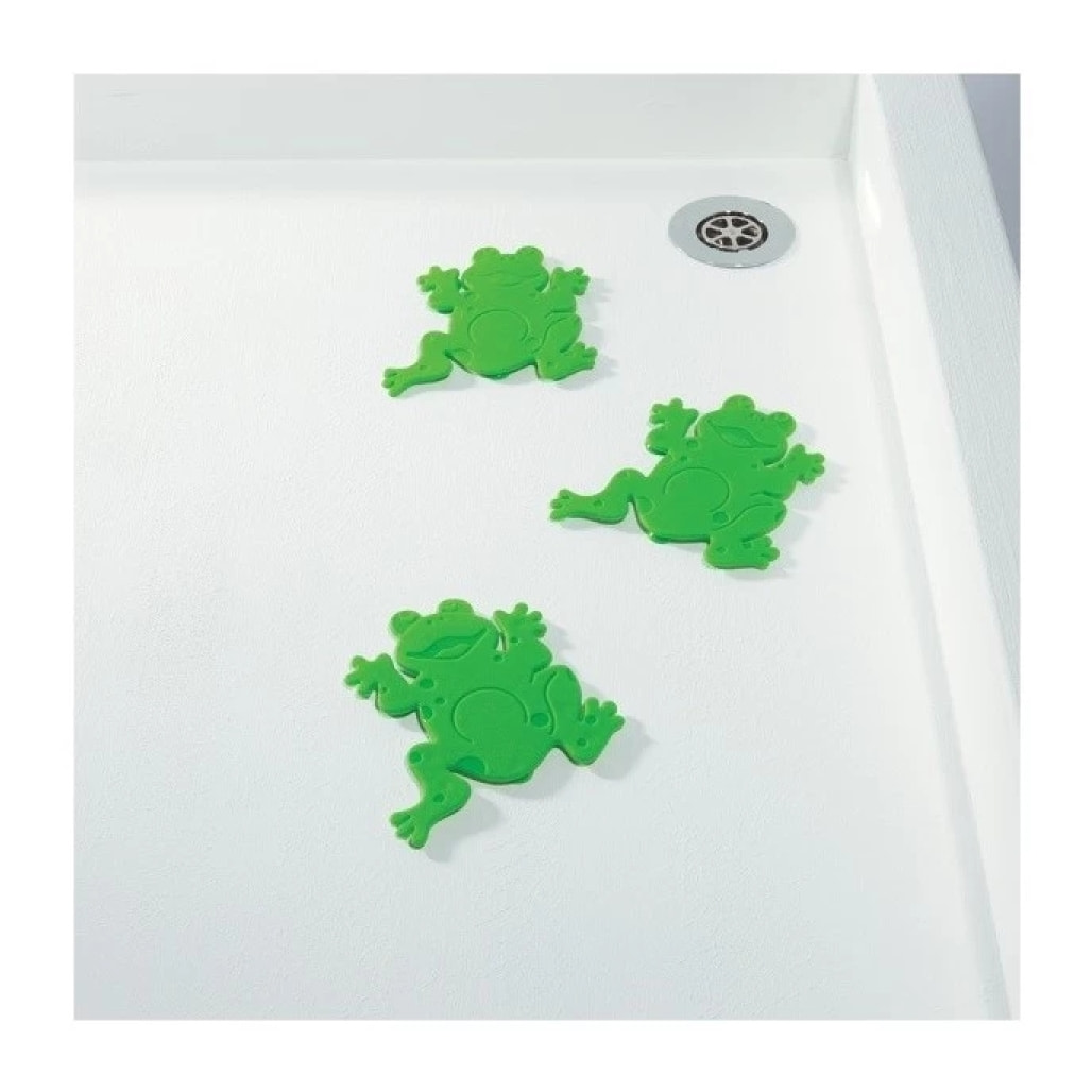 sticker figurine antidérapant de douche ou baignoire FROGTIME x6pcs  Vert Spirella