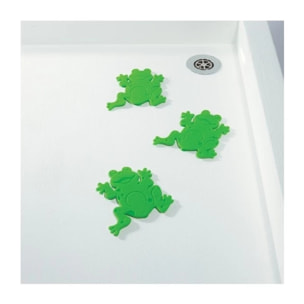 sticker figurine antidérapant de douche ou baignoire FROGTIME x6pcs  Vert Spirella
