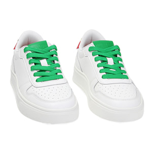 Sneakers bianco-rosso