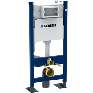Pack WC suspendu complet Geberit Duofix autoportant, WC VitrA S50, abattant SoftClose, plaque blanche