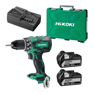 Perceuse à percussion 18V - HIKOKI - avec 2 batteries 18V 5.0Ah BSL1850MA + chargeur + coffret - DV18DEWJZ