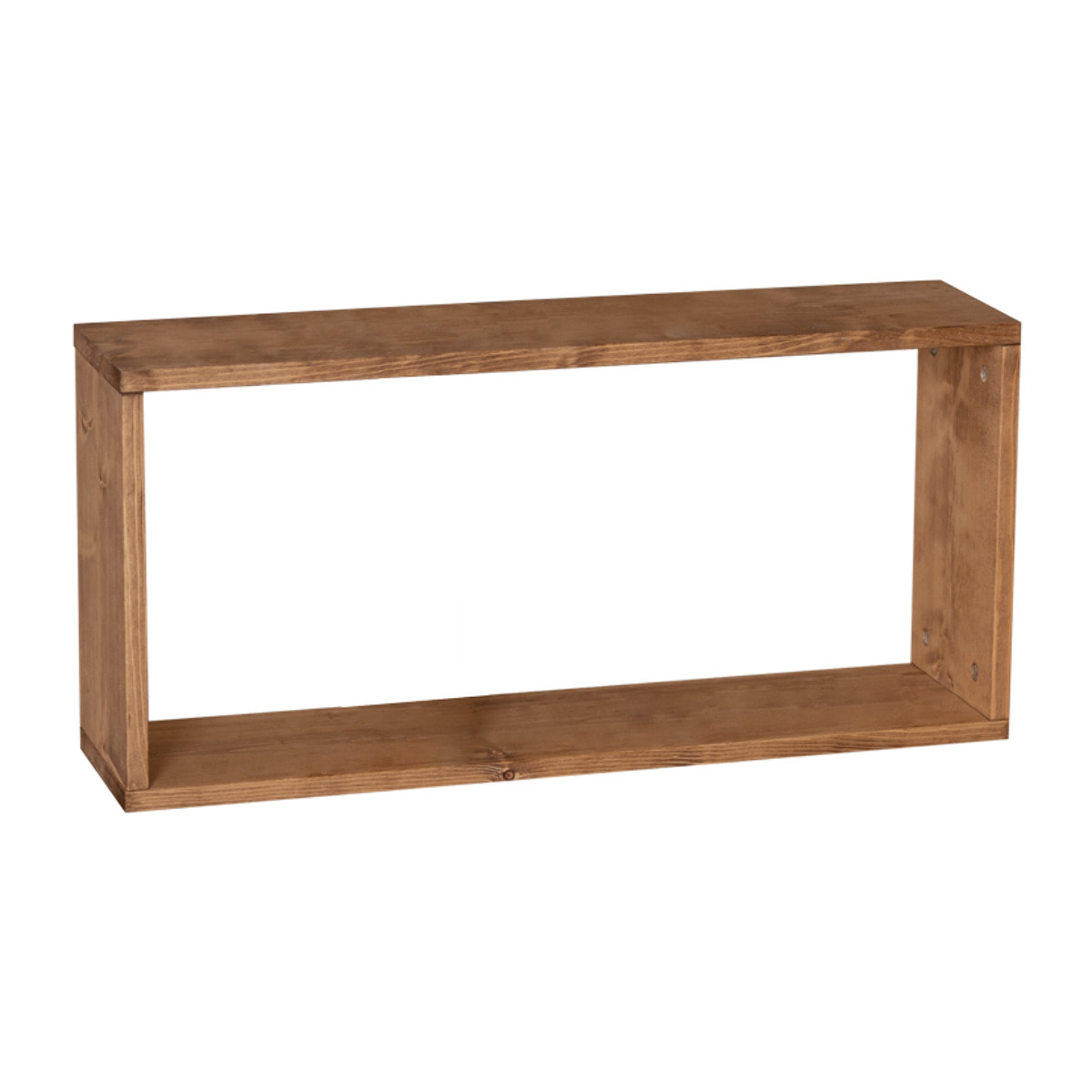 Mueble auxiliar de madera maciza en tono roble oscuro Alto: 38 Largo: 80 Ancho: 20