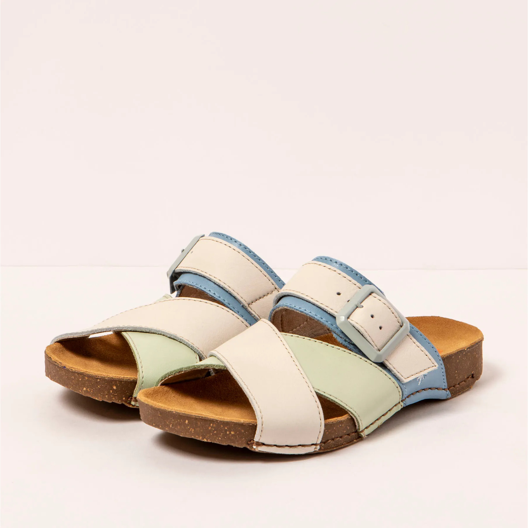 Sandalias 1118 MULTI CREAM-LIMA /I BREATHE color Cream-lima