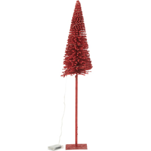 J-Line décoration sapin de Noël - plastique - rouge - medium - LED