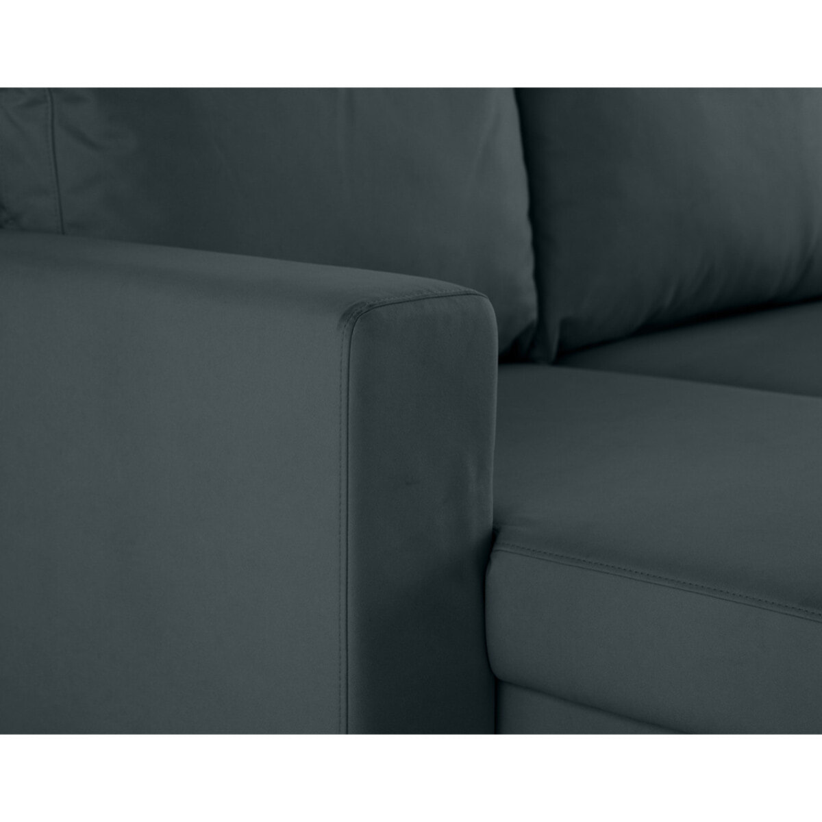 Nordic - canapé d'angle réversible 4 places - convertible avec coffre - en simili - Gris Anthracite
