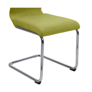 Chaise en tissu avec pied métal chromé luge - 3 coloris - GINI
