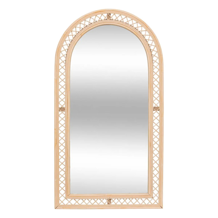 Miroir arche "Anahi" rotin marron 87x47cm