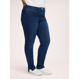 Fiorella Rubino - Jeans Skinny lavaggio blu con spacco al fondo - Blu