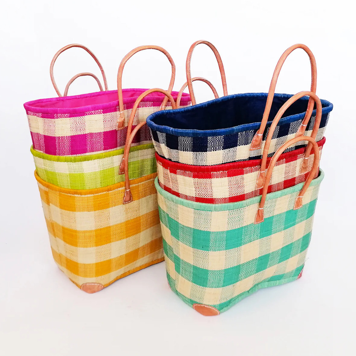 Panier artisanal de Madagascar - Beloha GM Safran avec pochon