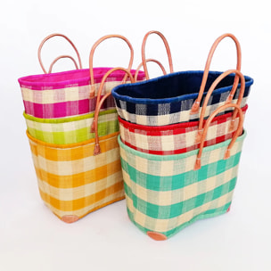 Panier artisanal de Madagascar - Beloha GM Safran avec pochon