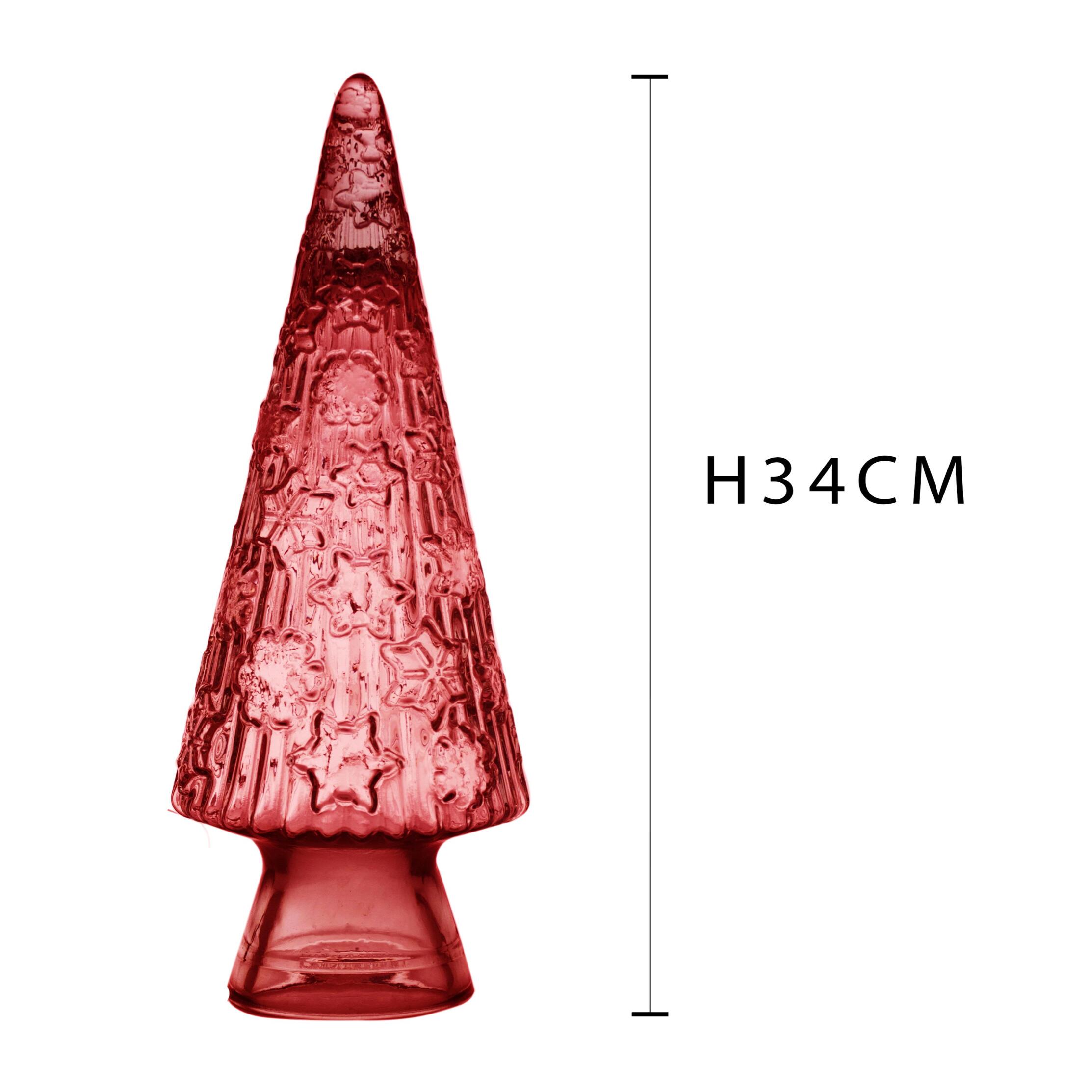 Cono albero vetro - Pezzi 3 - ROSSO - Bianchi Dino SpA