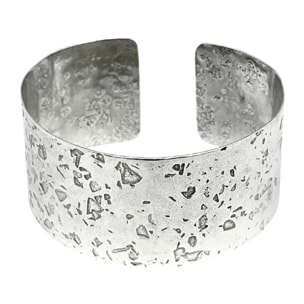 Pulsera brazalete Alunizaje medium en latón plata 10µ