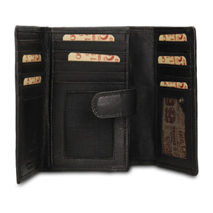 Portafoglio uomo in vera pelle - Modello Novara Lux - Casual - 15.0 x 10.0 x 3.0 cm