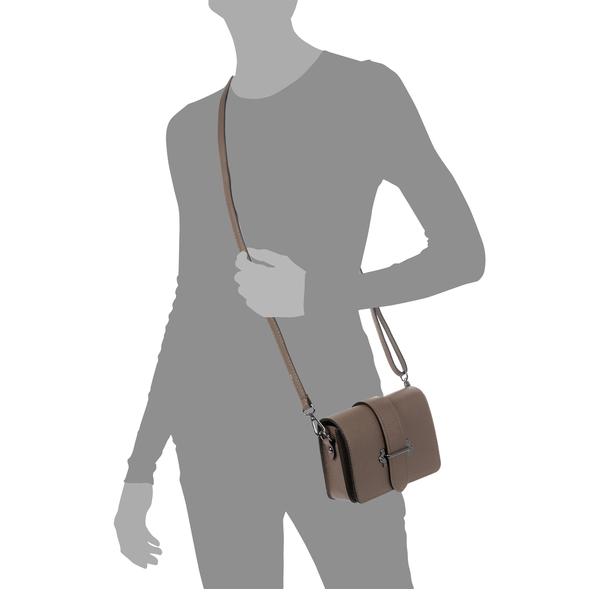 Camelia Borsa a tracolla Donna. Pelle autentica Dollaro.