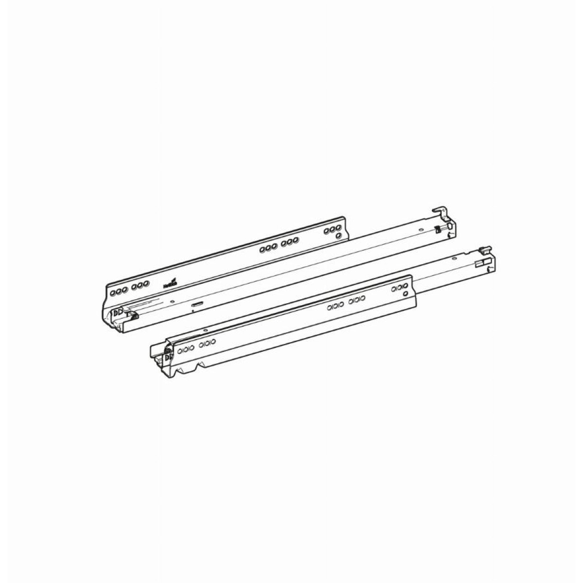 Coulisse Actro You L.550 40 kg HETTICH Silent System set - 9257010
