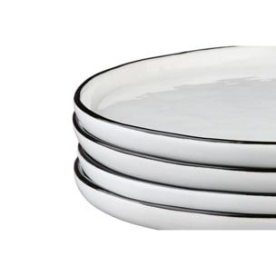 Assiette PURE Ø16,5cm - 4 pièces - Blanc Neige