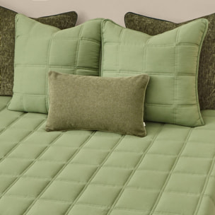 Colcha de microfibra Kong color verde Poliéster