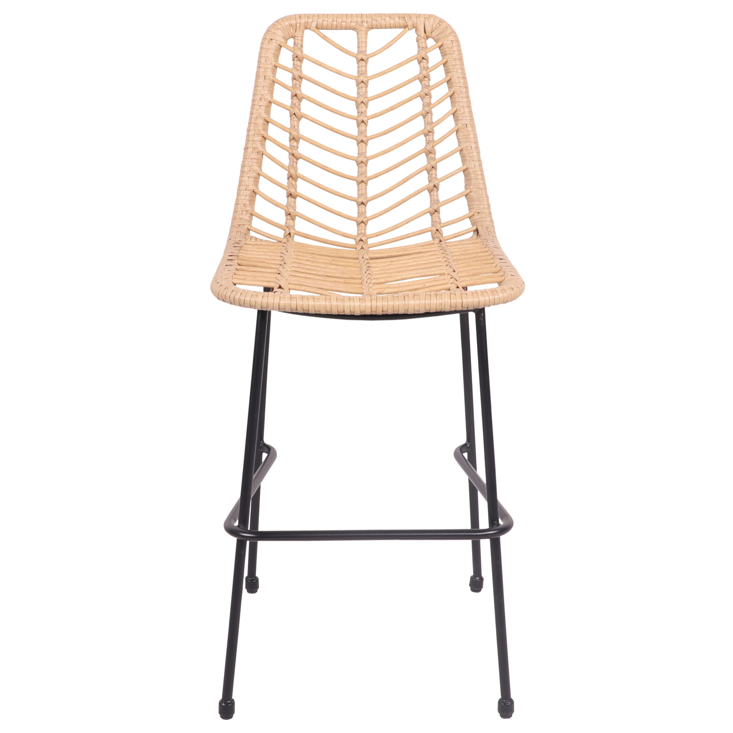 Lot de 2 tabourets de bar en rotin synthétique OKA