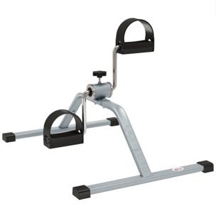 Mini vélo d'appartement résistance réglable acier gris PP noir