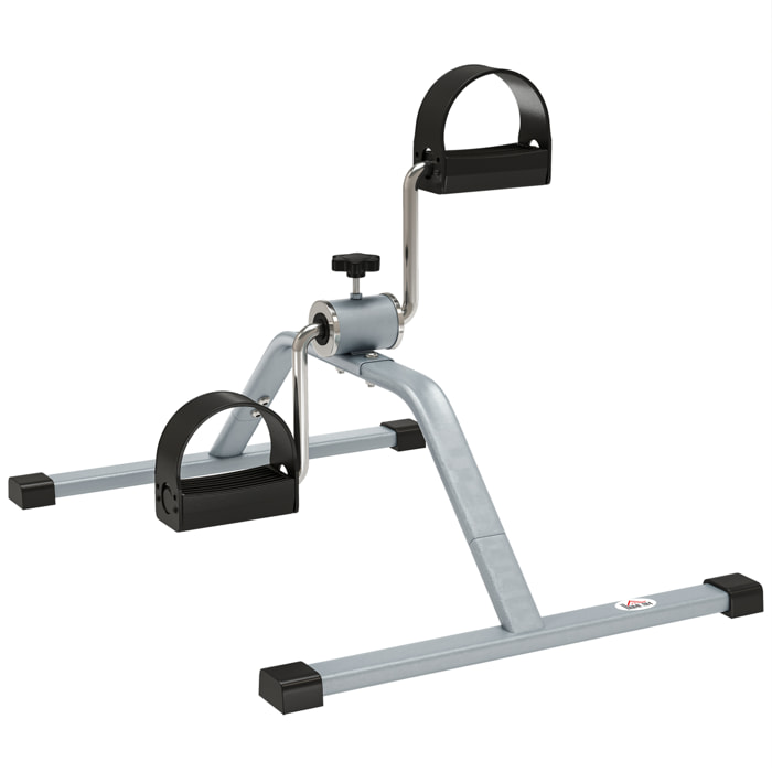 Mini vélo d'appartement résistance réglable acier gris PP noir