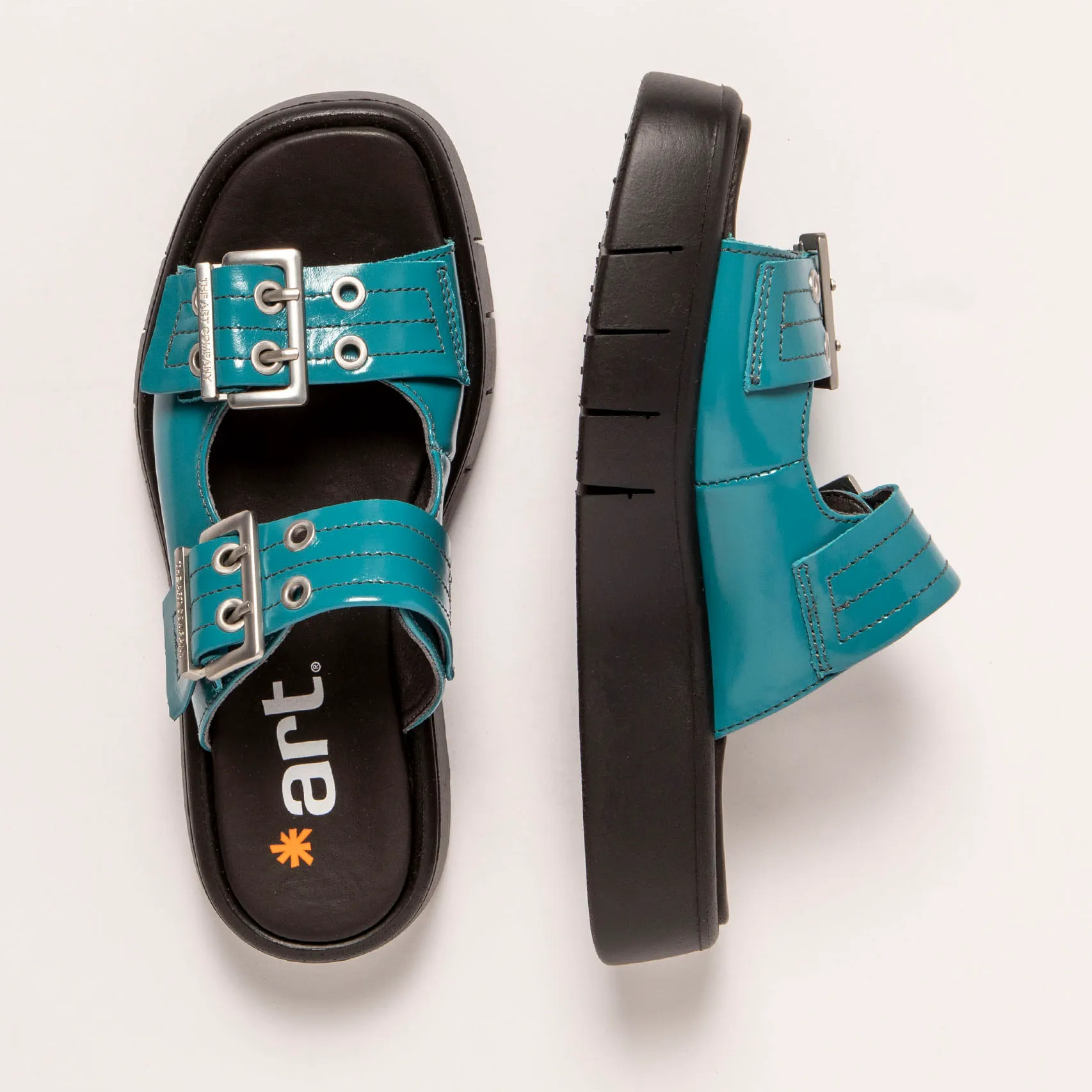 Sandalias 1858 NAPPA SHINNY TURQUESA/ MALAGA color Turquesa