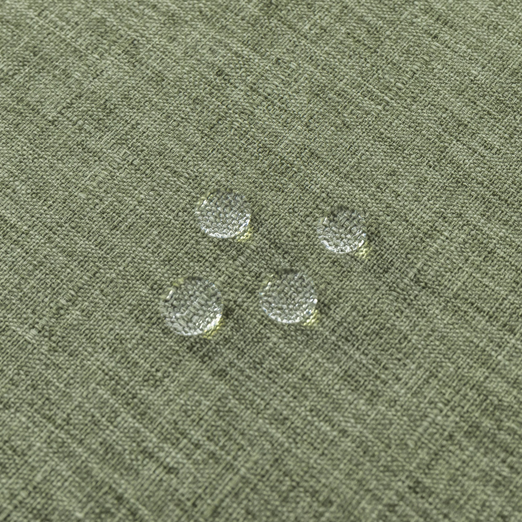 Nappe rectangulaire enduite et anti tache - Vert Olive