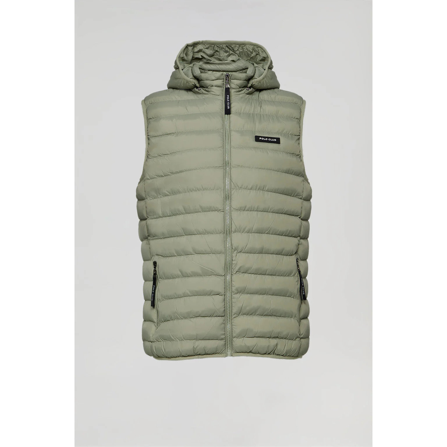 Gilet cammello ultraleggero con cappuccio e particolari Polo Club